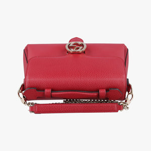 Pre-owned Gucci Interlocking G Red Leather 510302 shoulderbag | stylenewstar