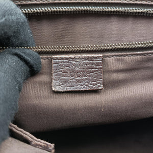 Vintage Gucci GG Supreme Double Buckle Beige × Dark Brown PVC coated canvas 122373 214397 shoulderbag | stylenewstar