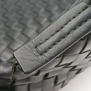 Pre-owned Bottega Veneta Intrecciato Black lambskin shoulderbag | stylenewstar