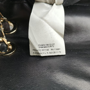 Secondhand VERSACE back grain Black Patent Leather shoulderbag | stylenewstar