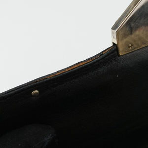 Secondhand VERSACE back grain Black Patent Leather shoulderbag | stylenewstar