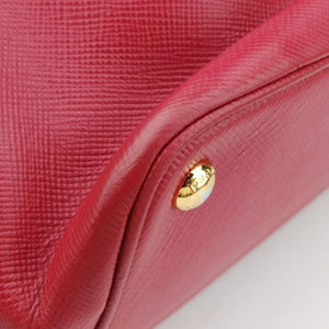 Pre-owned Prada Bicolor Cuir Double Red SAFFIANO Leather shoulderbag | stylenewstar