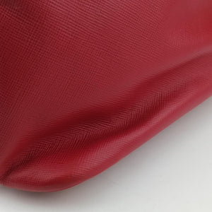 Pre-owned Prada Bicolor Cuir Double Red SAFFIANO Leather shoulderbag | stylenewstar
