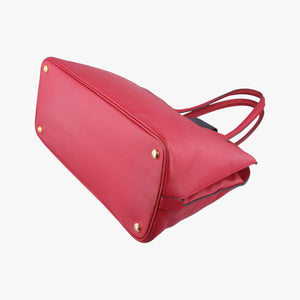 Pre-owned Prada Bicolor Cuir Double Red SAFFIANO Leather shoulderbag | stylenewstar