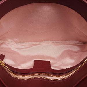 Pre-owned Gucci Arli Burgundy Leather 550129 shoulderbag | stylenewstar