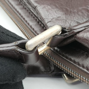 Secondhand Gucci GG Guccissima Boston Brown leather 257289 shoulderbag | stylenewstar