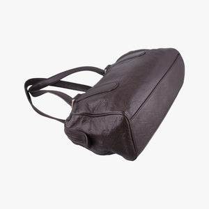 Secondhand Gucci GG Guccissima Boston Brown leather 257289 shoulderbag | stylenewstar