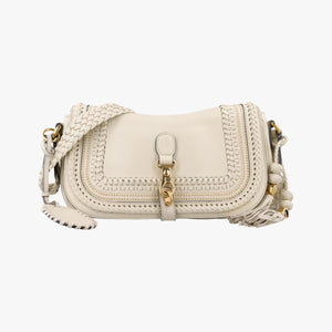 Pre-owned Gucci Tassel Handmade Medium Flap White Leather 263954 shoulderbag | stylenewstar