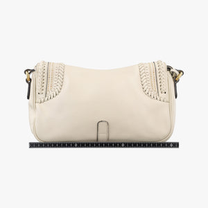 Pre-owned Gucci Tassel Handmade Medium Flap White Leather 263954 shoulderbag | stylenewstar