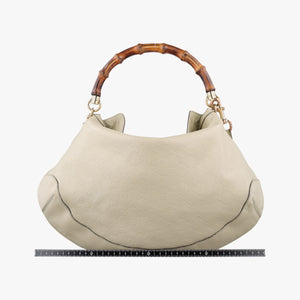 Pre-owned Gucci Bamboo White Leather 169976 shoulderbag | stylenewstar