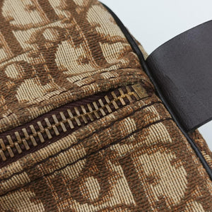 Pre-owned Christian Dior Trotter Brown Canvas×Leather handbag | stylenewstar