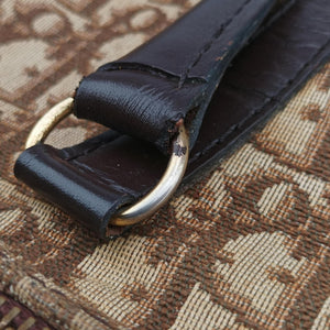 Pre-owned Christian Dior Trotter Brown Canvas×Leather handbag | stylenewstar