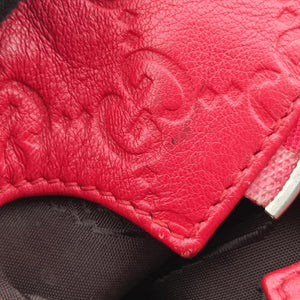 Vintage Gucci Guccissima GG Imprime Red Leather 211137 handbag | stylenewstar