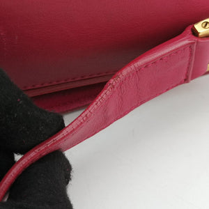 Pre-owned Yves Saint Laurent Y Ligne Rose Leather 311214 shoulderbag | stylenewstar