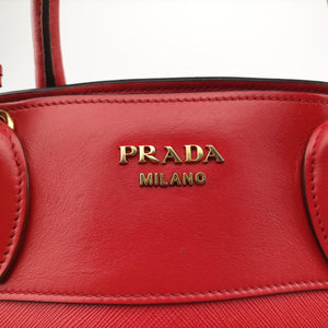Pre-owned Prada Esplanade Red SAFFIANO Leather 1BA046 handbag | stylenewstar