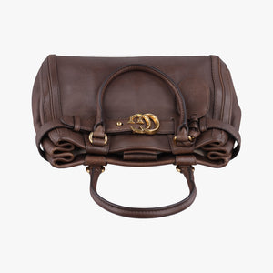 Pre-owned Gucci GG Running Camel Leather 247183 handbag | stylenewstar