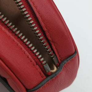 Pre-owned Gucci GG Marmont Red Leather 476434 bum bag/waist bag | stylenewstar