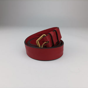 Pre-owned Gucci GG Marmont Red Leather 476434 bum bag/waist bag | stylenewstar