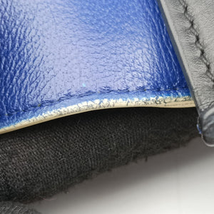 Pre-owned Celine Trapeze Beige×black×blue Suede × leather shoulderbag | stylenewstar