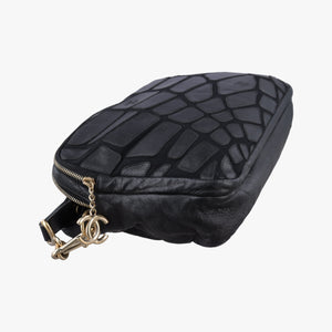 Pre-owned Chanel Scales Black Leather A39807 shoulderbag | stylenewstar