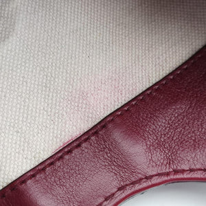 Pre-owned Gucci Stirrup Burgundy Leather 277515 shoulderbag | stylenewstar