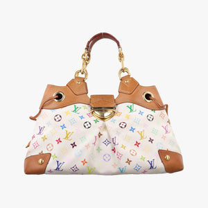 Pre-owned Louis Vuitton URSULA white Monogram Multicolor M40123 handbag | stylenewstar