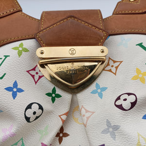 Pre-owned Louis Vuitton URSULA white Monogram Multicolor M40123 handbag | stylenewstar