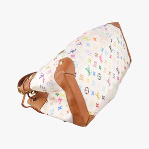 Pre-owned Louis Vuitton URSULA white Monogram Multicolor M40123 handbag | stylenewstar