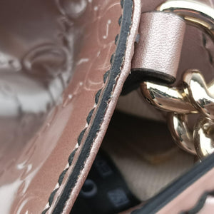 Pre-owned Gucci Emily Pink Patent Leather 295402 shoulderbag | stylenewstar