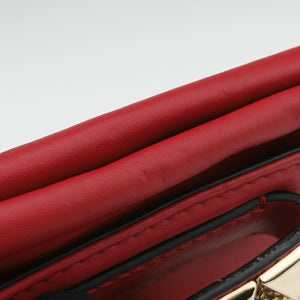 Secondhand Valentino Rockstud VA VA VOOM Red Leather shoulderbag | stylenewstar