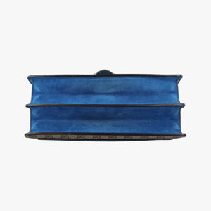 Pre-owned Gucci Dionysus beige×blue PVC coated canvas × suede 403348 shoulderbag | stylenewstar