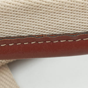 Pre-owned Chloe Woody Beige×Brown×Black canvas handbag | stylenewstar