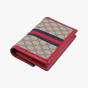 Pre-owned Gucci Queen Margaret beige×red×multi PVC coated canvas×Leather 476079 shoulderbag | stylenewstar