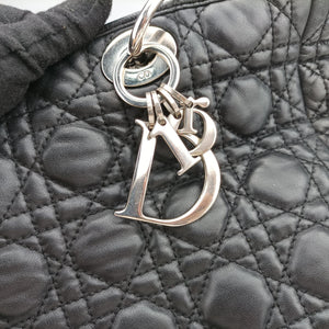 Pre-owned Christian Dior Cannage Dior Soft Shopping Black lambskin shoulderbag | stylenewstar