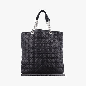 Pre-owned Christian Dior Cannage Dior Soft Shopping Black lambskin shoulderbag | stylenewstar