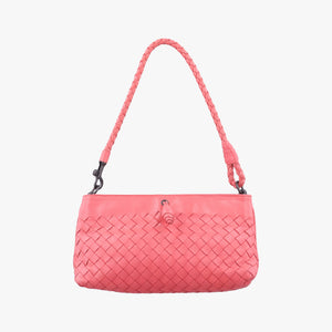 Secondhand Bottega Veneta Intrecciato Pink lambskin handbag | stylenewstar