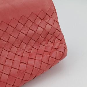 Secondhand Bottega Veneta Intrecciato Pink lambskin handbag | stylenewstar