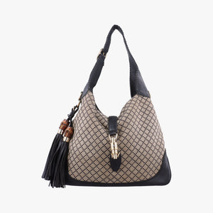 Pre-owned Gucci New Jackie Brown×Black canvas 246907 shoulderbag | stylenewstar