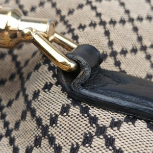 Pre-owned Gucci New Jackie Brown×Black canvas 246907 shoulderbag | stylenewstar