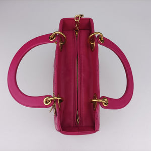 Secondhand Christian Dior Lady Dior Rose leather shoulderbag | stylenewstar