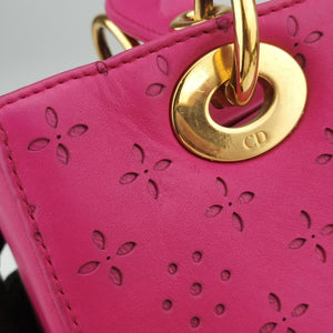 Secondhand Christian Dior Lady Dior Rose leather shoulderbag | stylenewstar