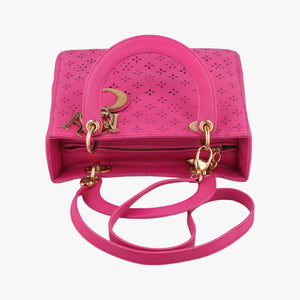 Secondhand Christian Dior Lady Dior Rose leather shoulderbag | stylenewstar