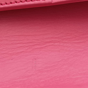 Pre-owned Christian Louboutin Sweet Charity Scarabe Spike Pink Leather shoulderbag | stylenewstar