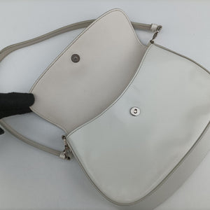 Pre-owned Prada Cleo Flap White Leather shoulderbag | stylenewstar
