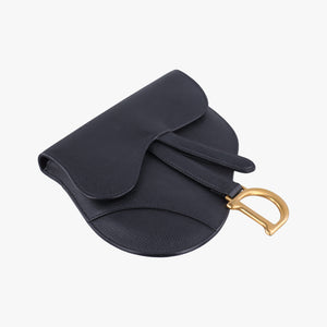 Secondhand Christian Dior saddle Black leather bum bag/waist bag | stylenewstar