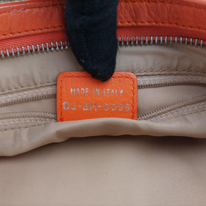 Secondhand Christian Dior Street Chic Trotter Orange×Beige Canvas×Leather handbag | stylenewstar