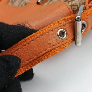 Secondhand Christian Dior Street Chic Trotter Orange×Beige Canvas×Leather handbag | stylenewstar