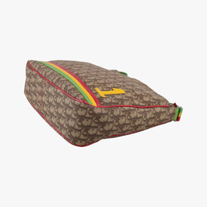 Pre-owned Christian Dior Rasta Trotter Messenger beige×Multicolour PVC coated canvas x leather shoulderbag | stylenewstar