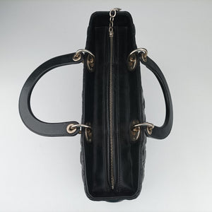 Secondhand Christian Dior Lady Dior Black lambskin shoulderbag | stylenewstar