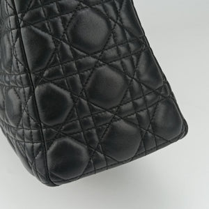 Secondhand Christian Dior Lady Dior Black lambskin shoulderbag | stylenewstar